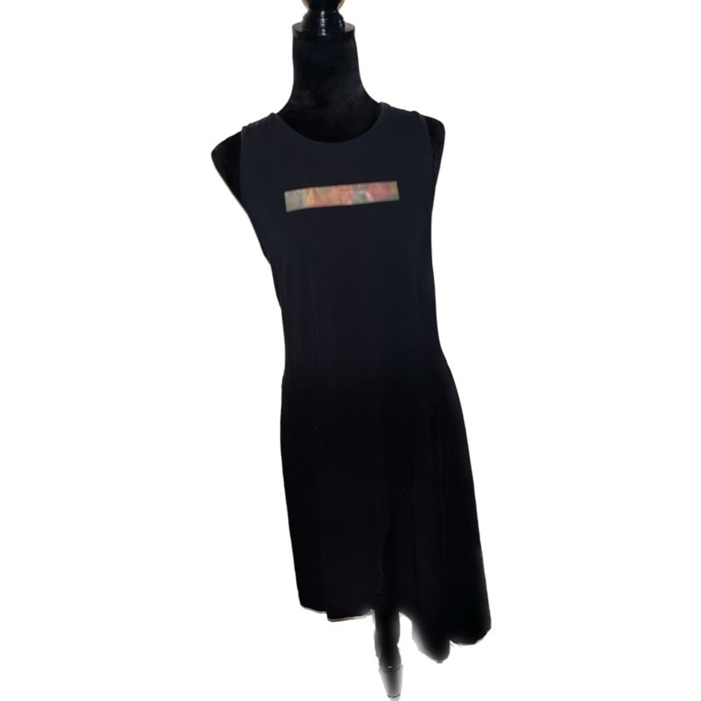 YOUNG LADIES ASYMMETRICAL BLACK COTTON DRESS